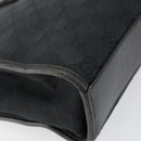 GUCCI GG Canvas Jackie Hand Bag Black Silver 002 1065 Auth 144418-9