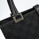 GUCCI GG Canvas Jackie Hand Bag Black Silver 002 1065 Auth 144418-10