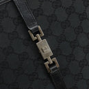 GUCCI GG Canvas Jackie Hand Bag Black Silver 002 1065 Auth 144418-17