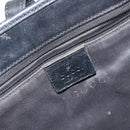 GUCCI GG Canvas Jackie Hand Bag Black Silver 002 1065 Auth 144418-18