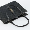 GUCCI GG Canvas Jackie Hand Bag Black Silver 002 1065 Auth 144418-6