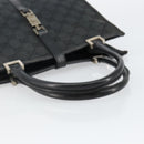 GUCCI GG Canvas Jackie Hand Bag Black Silver 002 1065 Auth 144418-7
