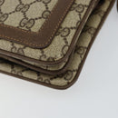 GUCCI GG Supreme Web Sherry Line Bag PVC Beige Gold 14 02 013 Auth 144420-9