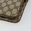 GUCCI GG Supreme Web Sherry Line Bag PVC Beige Gold 14 02 013 Auth 144420-15