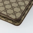 GUCCI GG Supreme Web Sherry Line Bag PVC Beige Gold 14 02 013 Auth 144420-16