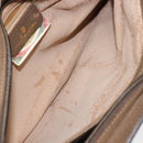 GUCCI GG Supreme Web Sherry Line Bag PVC Beige Gold 14 02 013 Auth 144420-21