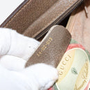 GUCCI GG Supreme Web Sherry Line Bag PVC Beige Gold 14 02 013 Auth 144420-12