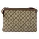 GUCCI GG Supreme Web Sherry Line Bag PVC Beige Gold 14 02 013 Auth 144420-2