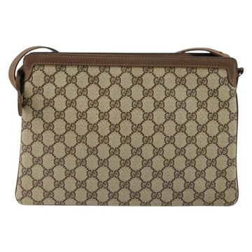 GUCCI GG Supreme Web Sherry Line Bag PVC Beige Gold 14 02 013 Auth 144420 - 0