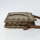 GUCCI GG Supreme Web Sherry Line Bag PVC Beige Gold 14 02 013 Auth 144420-3