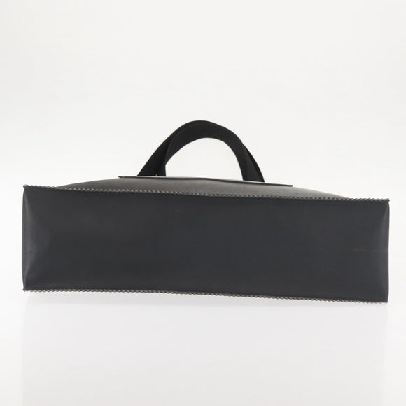 CHANEL COCO Mark Tote Bag Rubber Black CC Auth 144424