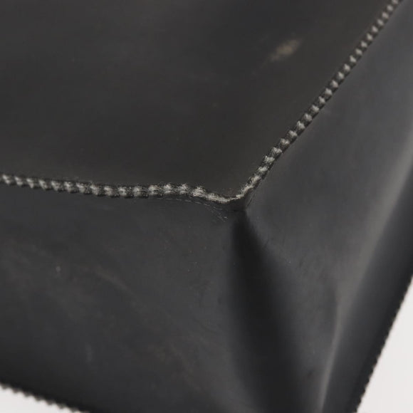 CHANEL COCO Mark Tote Bag Rubber Black CC Auth 144424