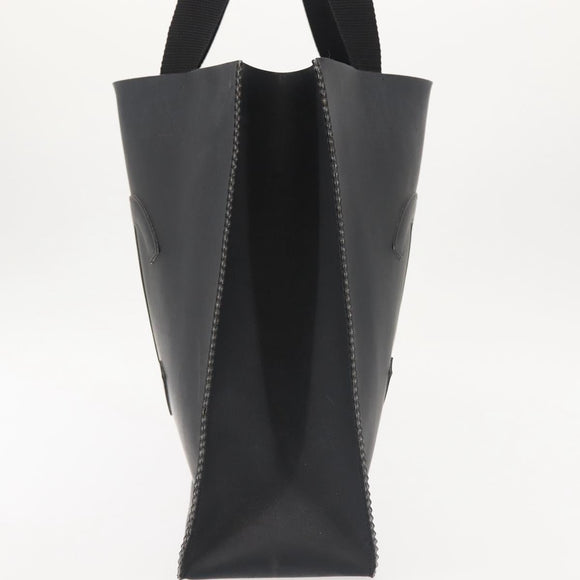 CHANEL COCO Mark Tote Bag Rubber Black CC Auth 144424