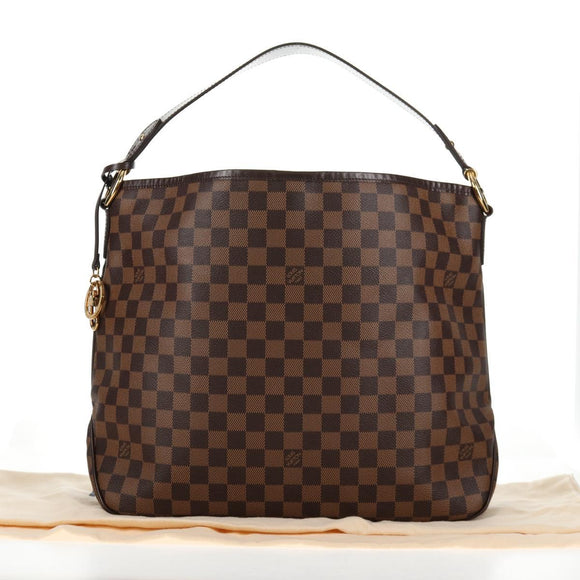 LOUIS VUITTON Damier Ebene Delightful MM Shoulder Bag N41460 LV Auth 144425M