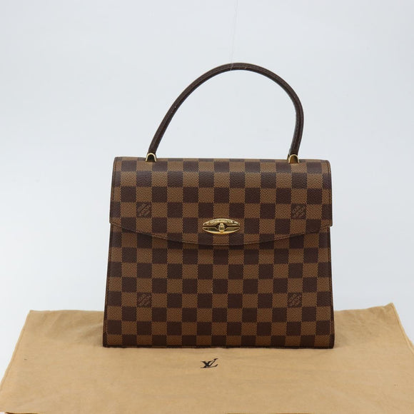 LOUIS VUITTON Damier Ebene Malesherbes Hand Bag N51379 LV Auth 144426