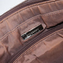 BURBERRY Nova Check Tote Bag Canvas Leather Beige Silver Auth 144429-11