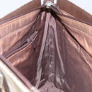 BURBERRY Nova Check Tote Bag Canvas Leather Beige Silver Auth 144429-17