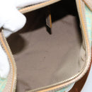 FENDI Zucchino Canvas Hand Bag Gold Light green Auth 144431-11