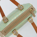 FENDI Zucchino Canvas Hand Bag Gold Light green Auth 144431-6