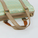 FENDI Zucchino Canvas Hand Bag Gold Light green Auth 144431-7