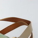 FENDI Zucchino Canvas Hand Bag Gold Light green Auth 144431-8