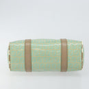 FENDI Zucchino Canvas Hand Bag Gold Light green Auth 144431-5