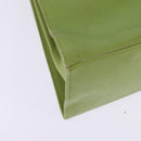 Salvatore Ferragamo Gancini Hand Bag Leather 2way Green Gold Auth 144432-18