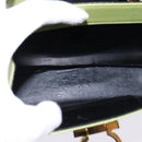 Salvatore Ferragamo Gancini Hand Bag Leather 2way Green Gold Auth 144432-10