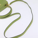 Salvatore Ferragamo Gancini Hand Bag Leather 2way Green Gold Auth 144432A-8