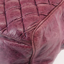 BALENCIAGA The Matelasse Hand Bag Leather Purple Silver 168031 Auth 144433-15