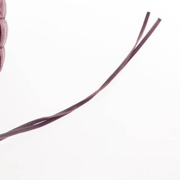 BALENCIAGA The Matelasse Hand Bag Leather Purple Silver 168031 Auth 144433