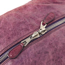 BALENCIAGA The Matelasse Hand Bag Leather Purple Silver 168031 Auth 144433-19