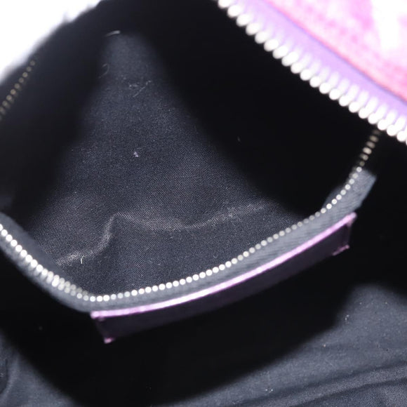 BALENCIAGA The Matelasse Hand Bag Leather Purple Silver 168031 Auth 144433