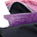 BALENCIAGA The Matelasse Hand Bag Leather Purple Silver 168031 Auth 144433-12