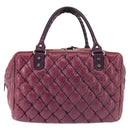 BALENCIAGA The Matelasse Hand Bag Leather Purple Silver 168031 Auth 144433-2