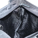 PRADA Shoulder Bag Nylon Black Silver Auth 144435V-24