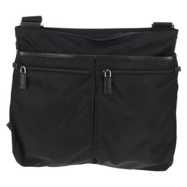 PRADA Shoulder Bag Nylon Black Silver Auth 144435V - 0