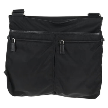 PRADA Shoulder Bag Nylon Black Silver Auth 144435V - 0