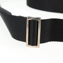 PRADA Shoulder Bag Nylon Black Silver Auth 144435V-8