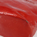 LOUIS VUITTON Monogram Vernis Reade MM Hand Bag Red Rouge M91086 LV Auth 144441-9