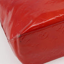 LOUIS VUITTON Monogram Vernis Reade MM Hand Bag Red Rouge M91086 LV Auth 144441-16