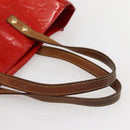LOUIS VUITTON Monogram Vernis Reade MM Hand Bag Red Rouge M91086 LV Auth 144441-7