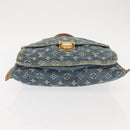 LOUIS VUITTON Monogram Denim Flat Shopper Tote Bag Blue M95018 LV Auth 144442-10