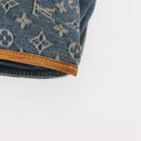 LOUIS VUITTON Monogram Denim Flat Shopper Tote Bag Blue M95018 LV Auth 144442-13