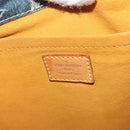 LOUIS VUITTON Monogram Denim Flat Shopper Tote Bag Blue M95018 LV Auth 144442-17