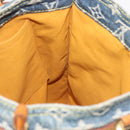 LOUIS VUITTON Monogram Denim Flat Shopper Tote Bag Blue M95018 LV Auth 144442-19