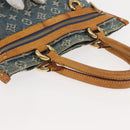 LOUIS VUITTON Monogram Denim Flat Shopper Tote Bag Blue M95018 LV Auth 144442-7