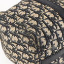 Christian Dior Trotter Canvas Hand Bag Navy Silver Auth 144464-14