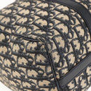 Christian Dior Trotter Canvas Hand Bag Navy Silver Auth 144464-16