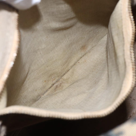 Christian Dior Trotter Canvas Hand Bag Navy Silver Auth 144464